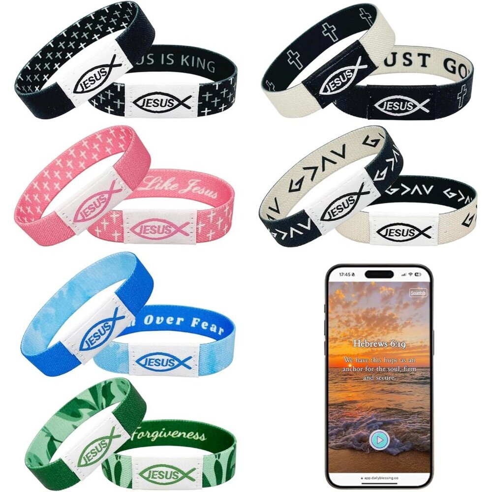 Elegant NFC Daily Bible Verse Bracelets for Teens & Adults - 6 Stylish Designs